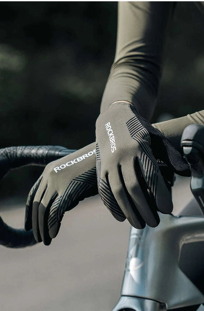 Breathable Cycling Gloves with Touchscreen Grip for Road & MTB-S310-01 full gloves / XL