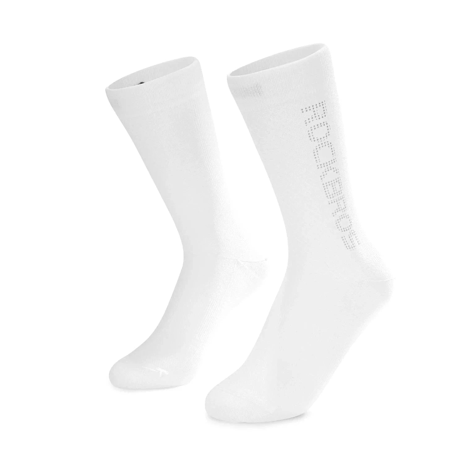 Breathable Cycling Socks with Antibacterial Knit & Reflective Heel-490067-wt / L(EUR 43-46)
