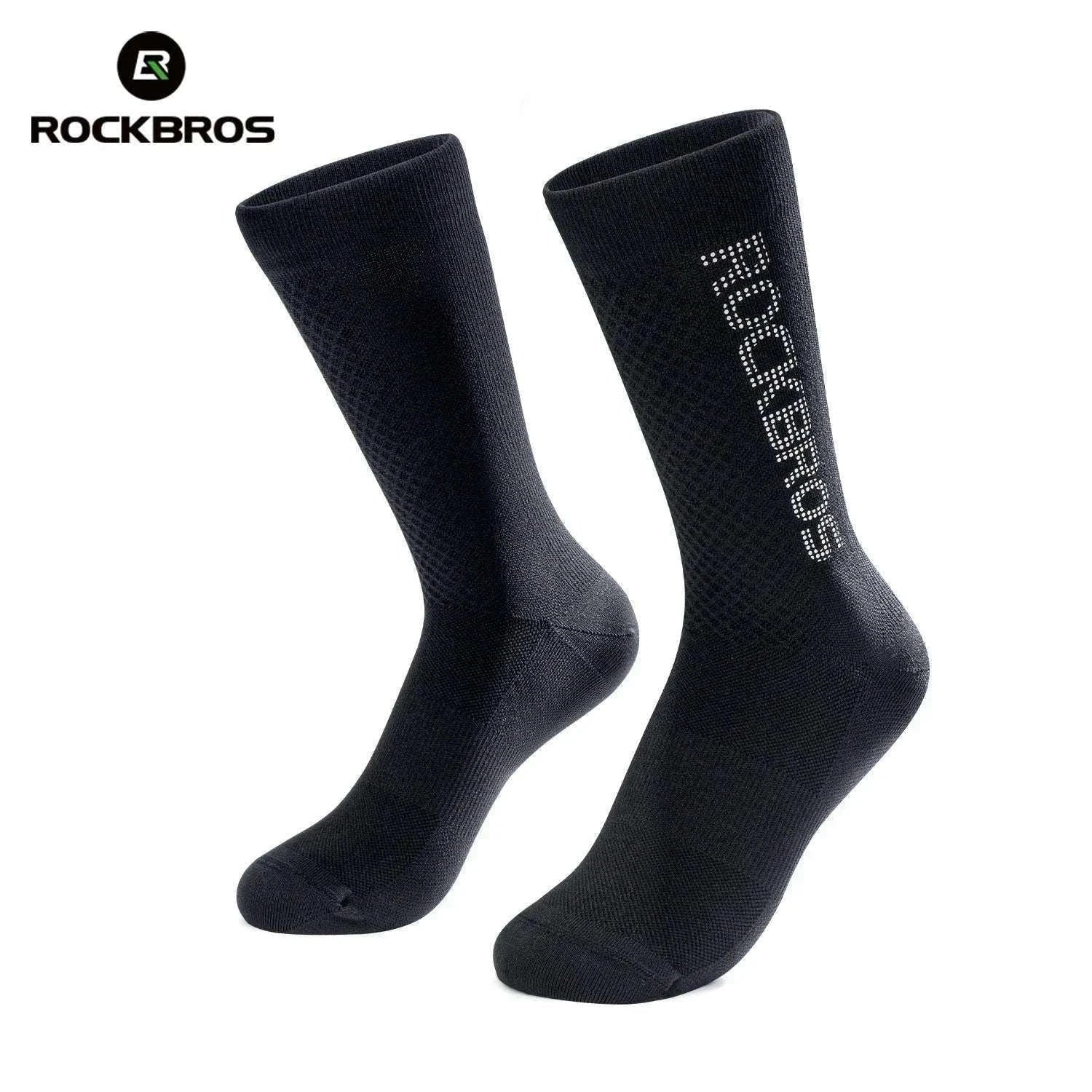 Breathable Cycling Socks with Antibacterial Knit & Reflective Heel-490067-wt / L(EUR 43-46)