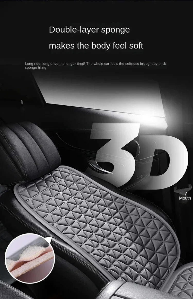 Breathable Fabric Car Seat Cover – 3D Massage Seat Cushion-Red 1Set