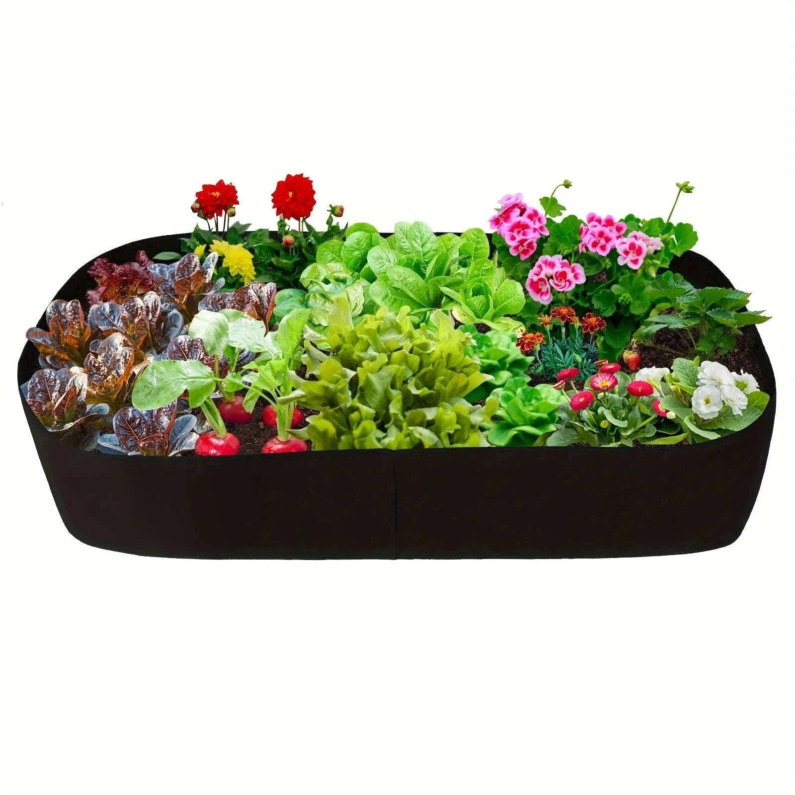 Breathable Fabric Elevated Garden Bed for Herbs and Vegetables-L