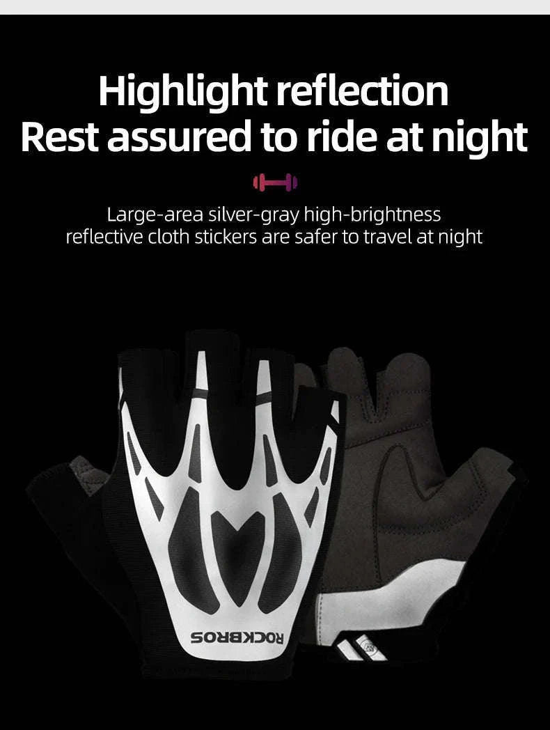 Breathable Half Finger Cycling Gloves Shockproof MTB Bike Gloves-S227 / S