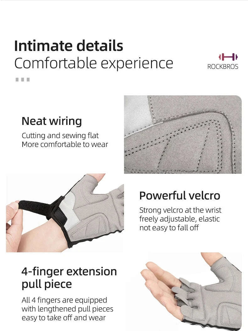 Breathable Half Finger Cycling Gloves Shockproof MTB Bike Gloves-S227 / S