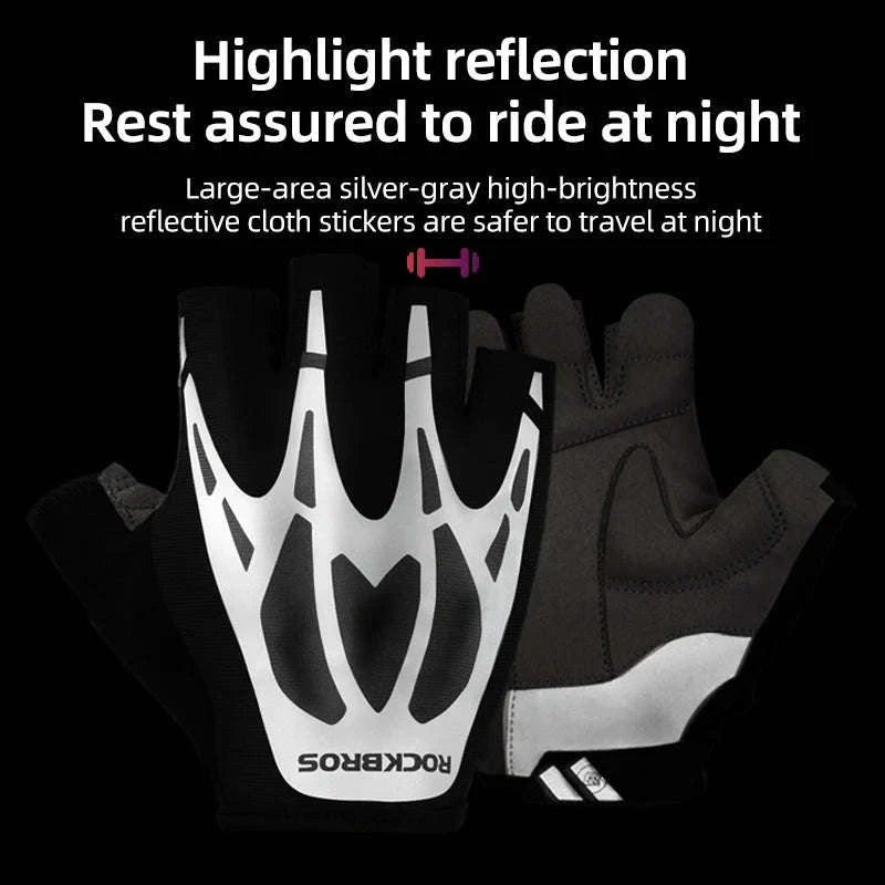 Breathable Half Finger Cycling Gloves Shockproof MTB Bike Gloves-S227 / S
