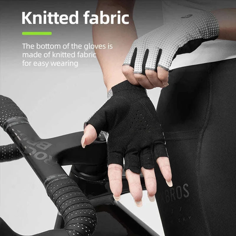 Breathable Half Finger Cycling Gloves with Anti-Slip Grip-S296-yellow / M