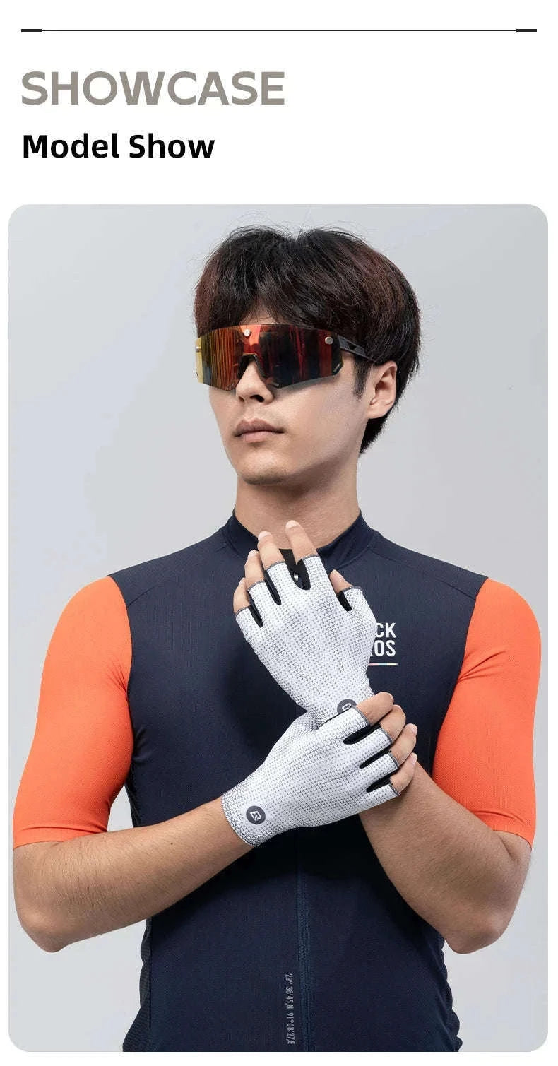 Breathable Half Finger Cycling Gloves with Anti-Slip Grip-S296-yellow / M