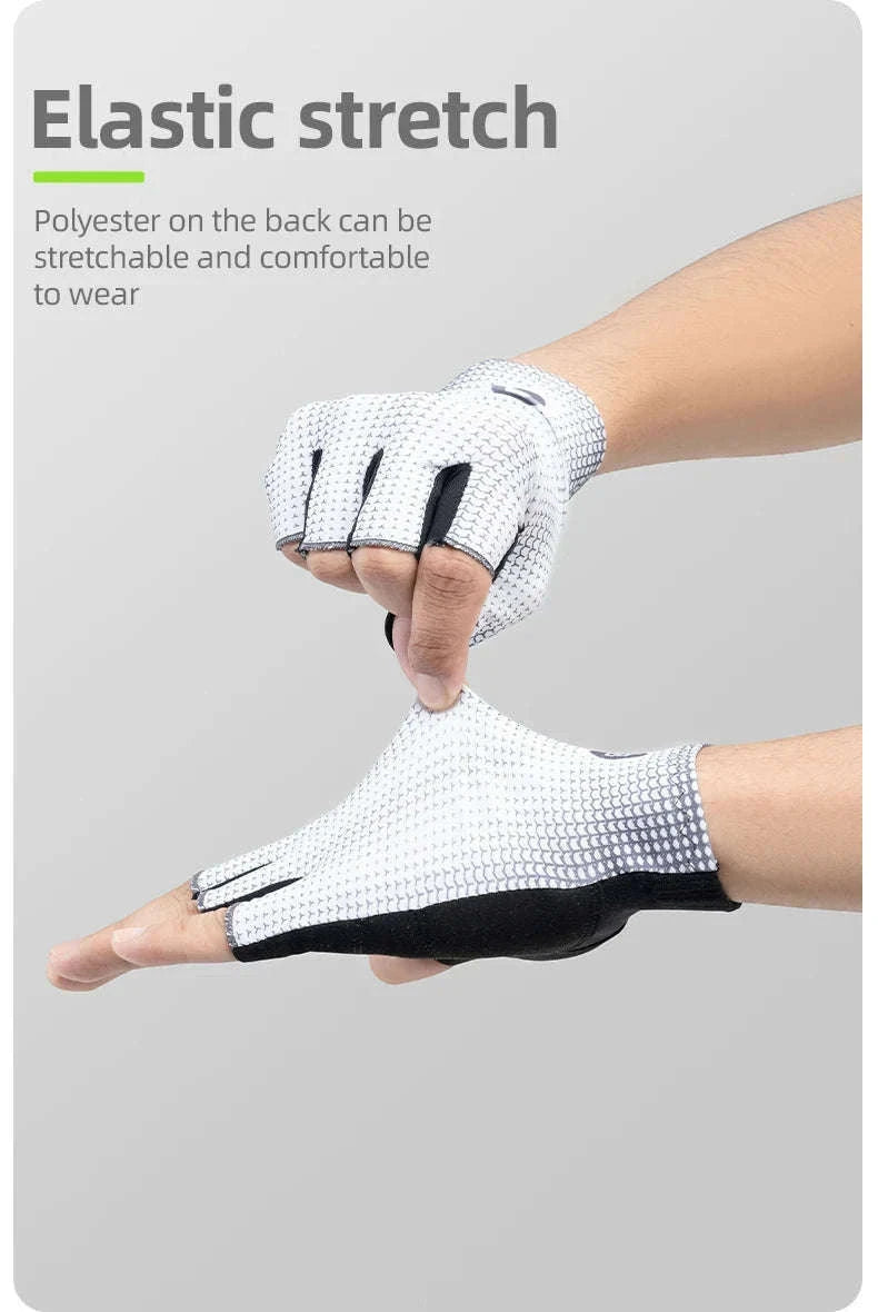 Breathable Half Finger Cycling Gloves with Anti-Slip Grip-S296-yellow / M