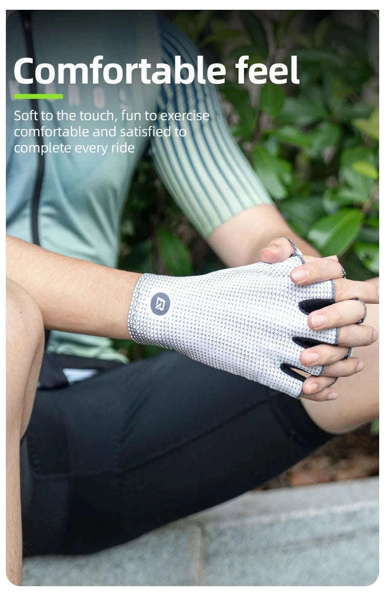 Breathable Half Finger Cycling Gloves with Anti-Slip Grip-S296-yellow / M