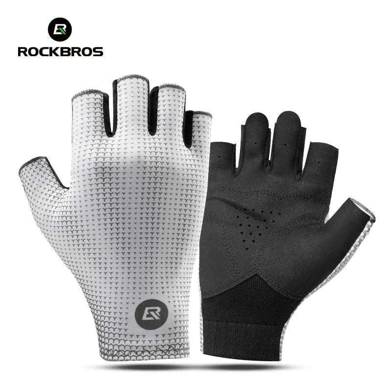 Breathable Half Finger Cycling Gloves with Anti-Slip Grip-S296-yellow / M