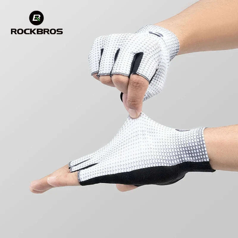 Breathable Half Finger Cycling Gloves with Anti-Slip Grip-S296-yellow / M
