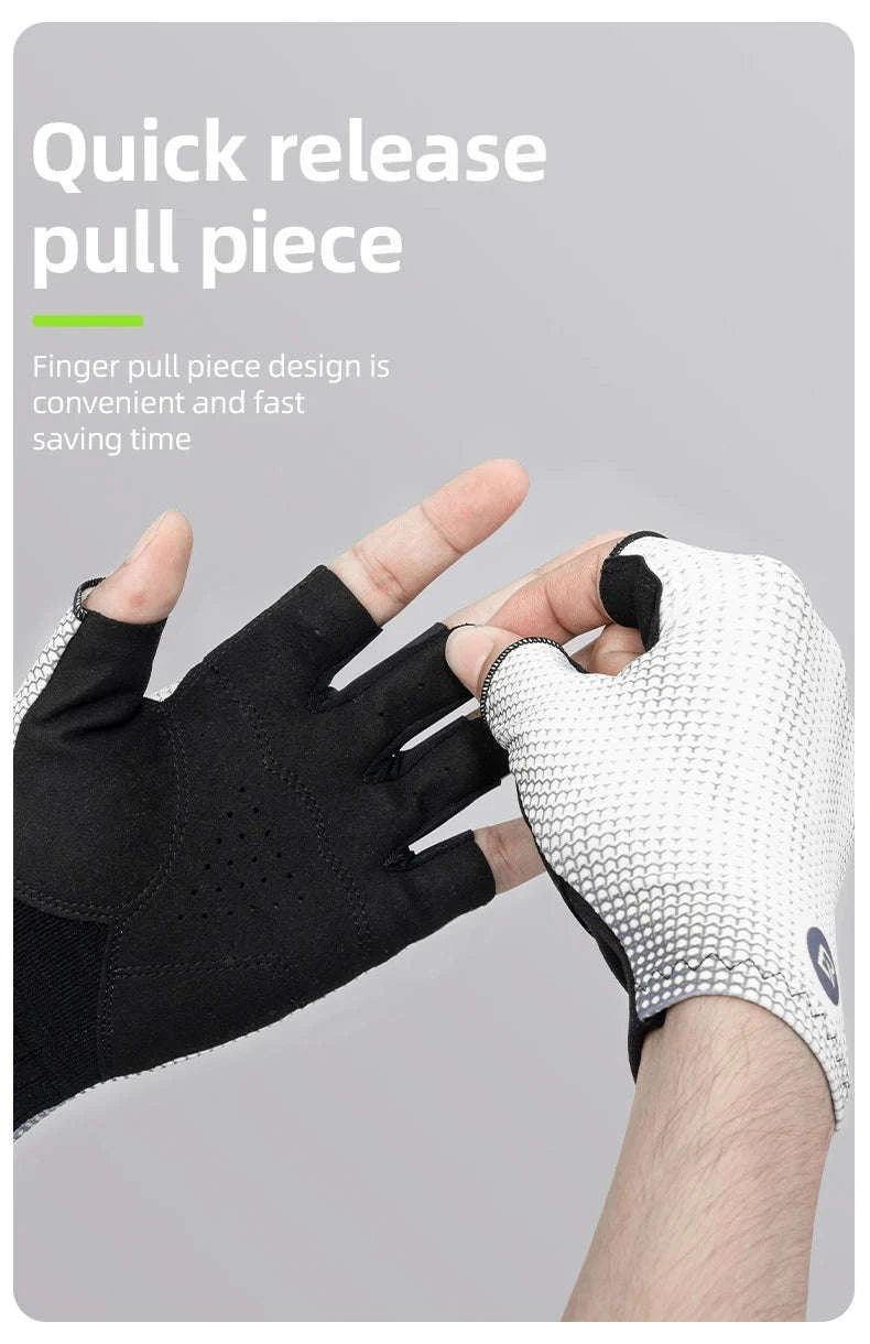 Breathable Half Finger Cycling Gloves with Anti-Slip Grip-S296-yellow / M