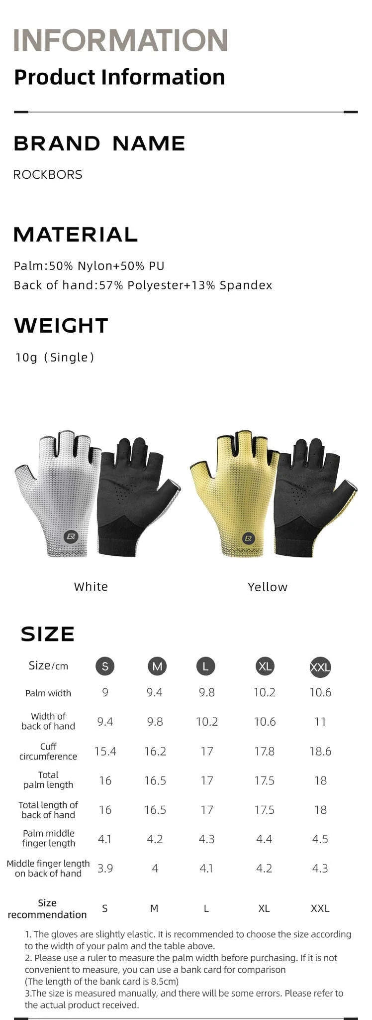 Breathable Half Finger Cycling Gloves with Anti-Slip Grip-S296-yellow / M