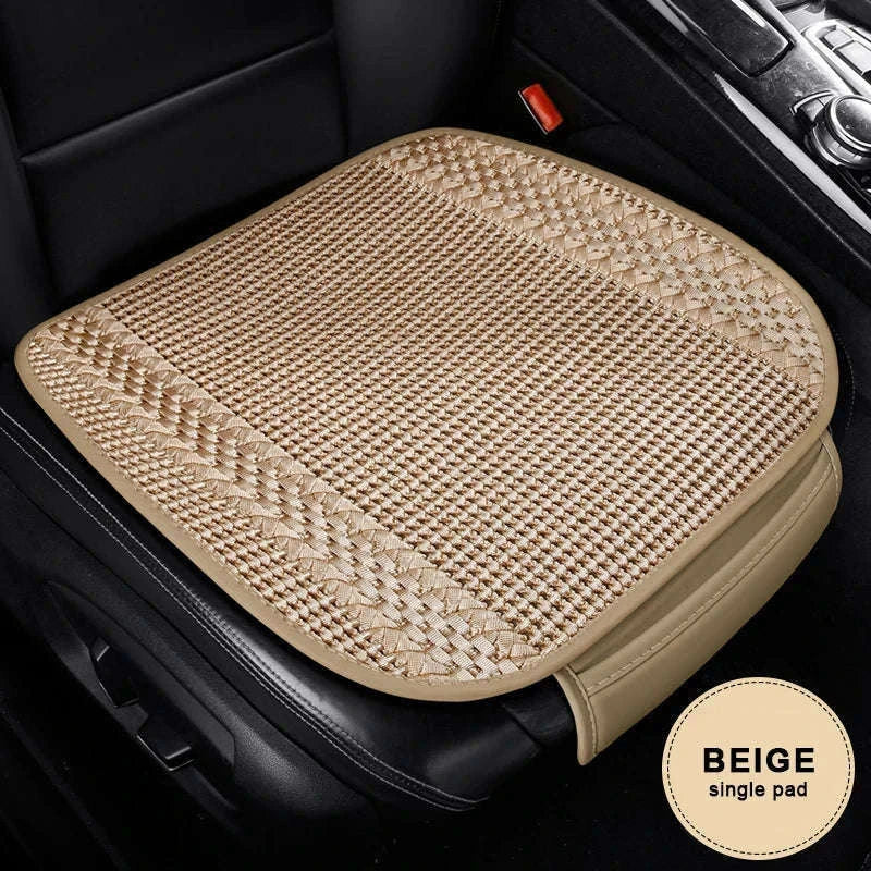 Breathable Ice Silk Car Seat Cover-Black 3pcs