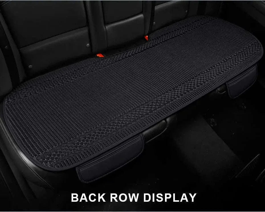 Breathable Ice Silk Car Seat Cover-Black 3pcs