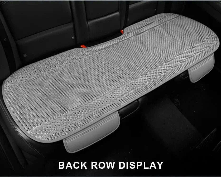 Breathable Ice Silk Car Seat Cover-Black 3pcs