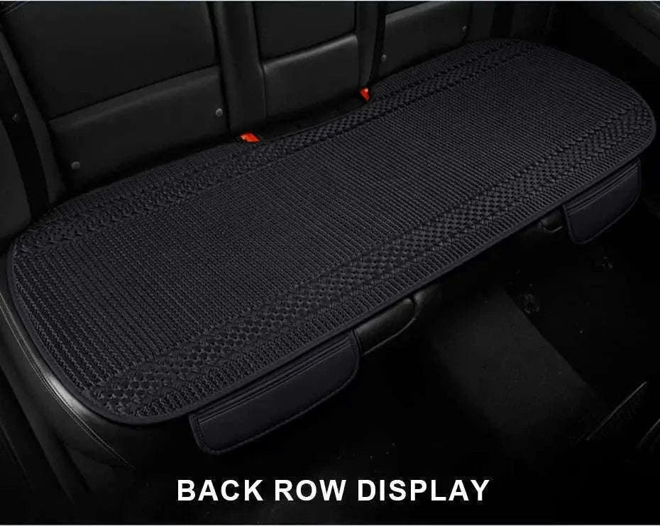 Breathable Ice Silk Car Seat Cover-Black 3pcs
