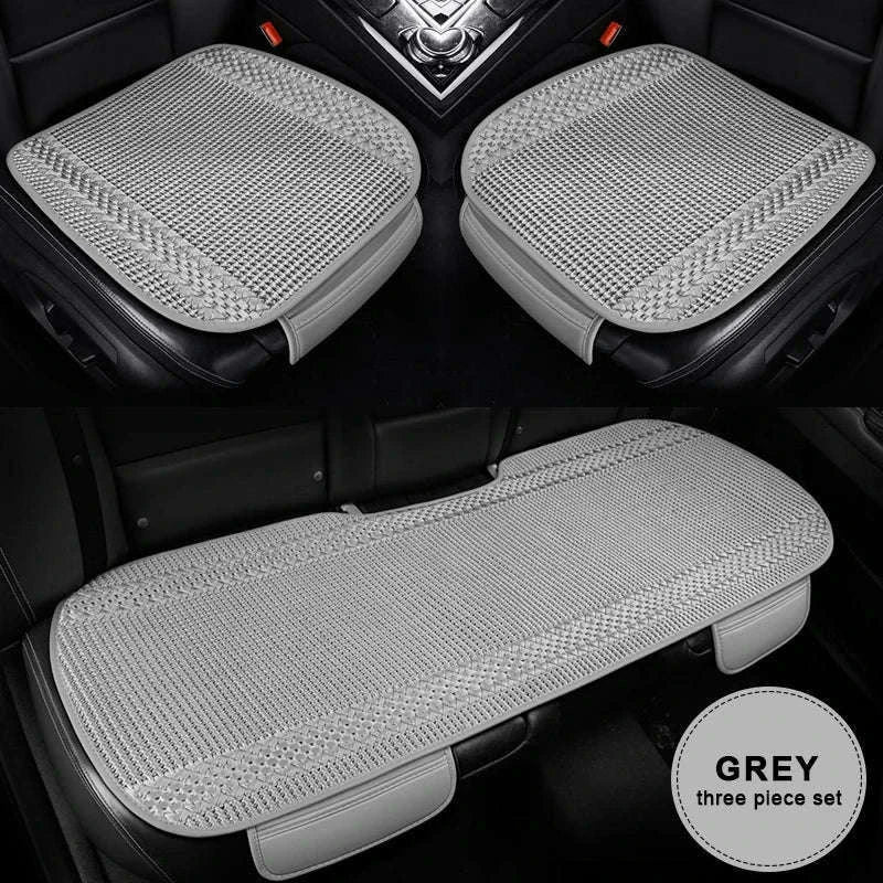 Breathable Ice Silk Car Seat Cover-Black 3pcs
