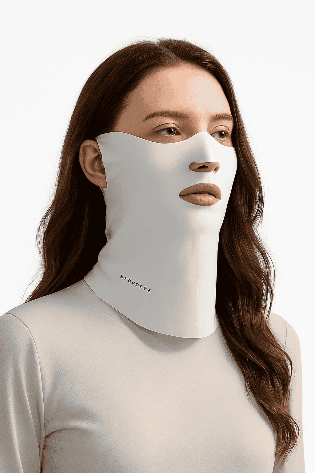 Breathable Ice Silk Face Scarf UV Protection Cycling Mask-MZ024-BK / One Size