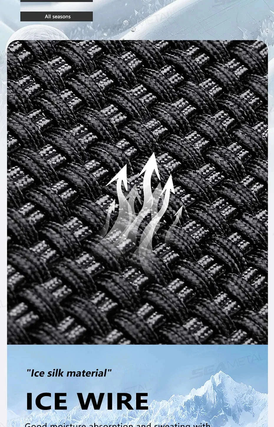 Breathable Ice Silk Front Seat Cover-Black-Front-1pc