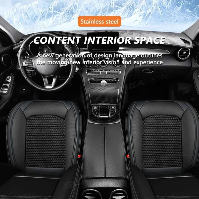 Breathable Ice Silk Front Seat Cover-Black-Front-1pc