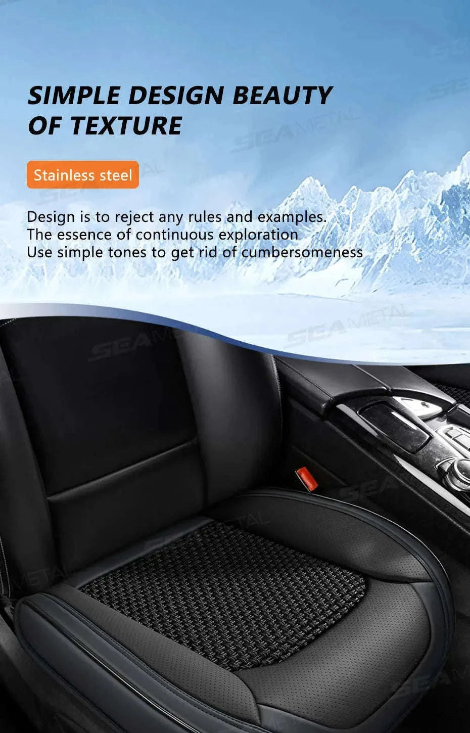 Breathable Ice Silk Front Seat Cover-Black-Front-1pc