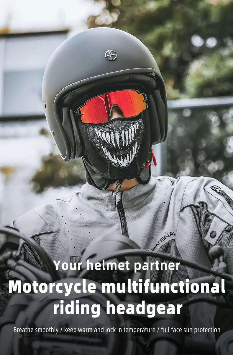 Breathable Ice Silk Motorcycle Face Mask with Eye Holes-YPP084