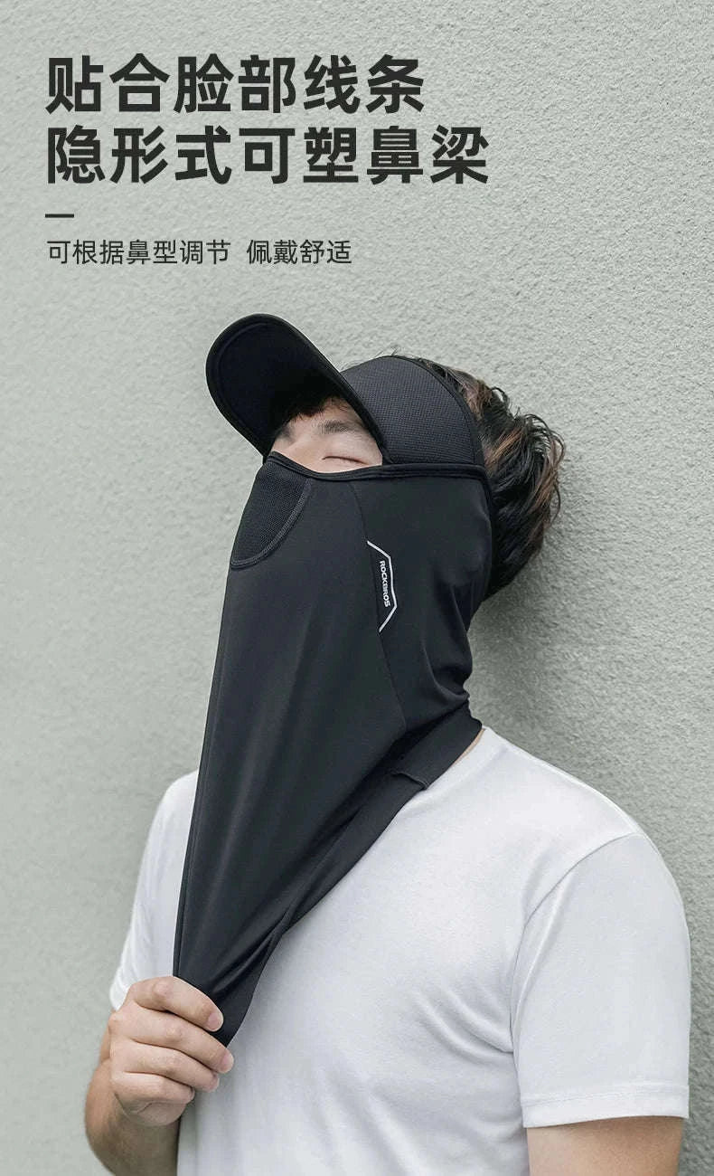 Breathable Ice Silk UV Face Scarf Mask for Sun Protection Outdoors-11220003001