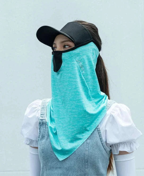 Breathable Ice Silk UV Face Scarf Mask for Sun Protection Outdoors-11220003001