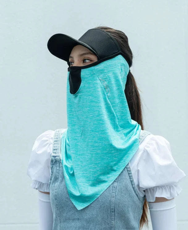 Breathable Ice Silk UV Face Scarf Mask for Sun Protection Outdoors-11220003001
