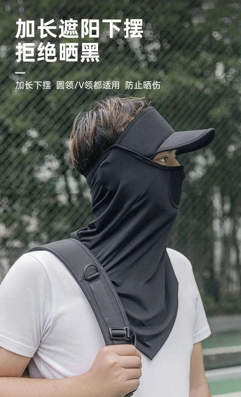 Breathable Ice Silk UV Face Scarf Mask for Sun Protection Outdoors-11220003001