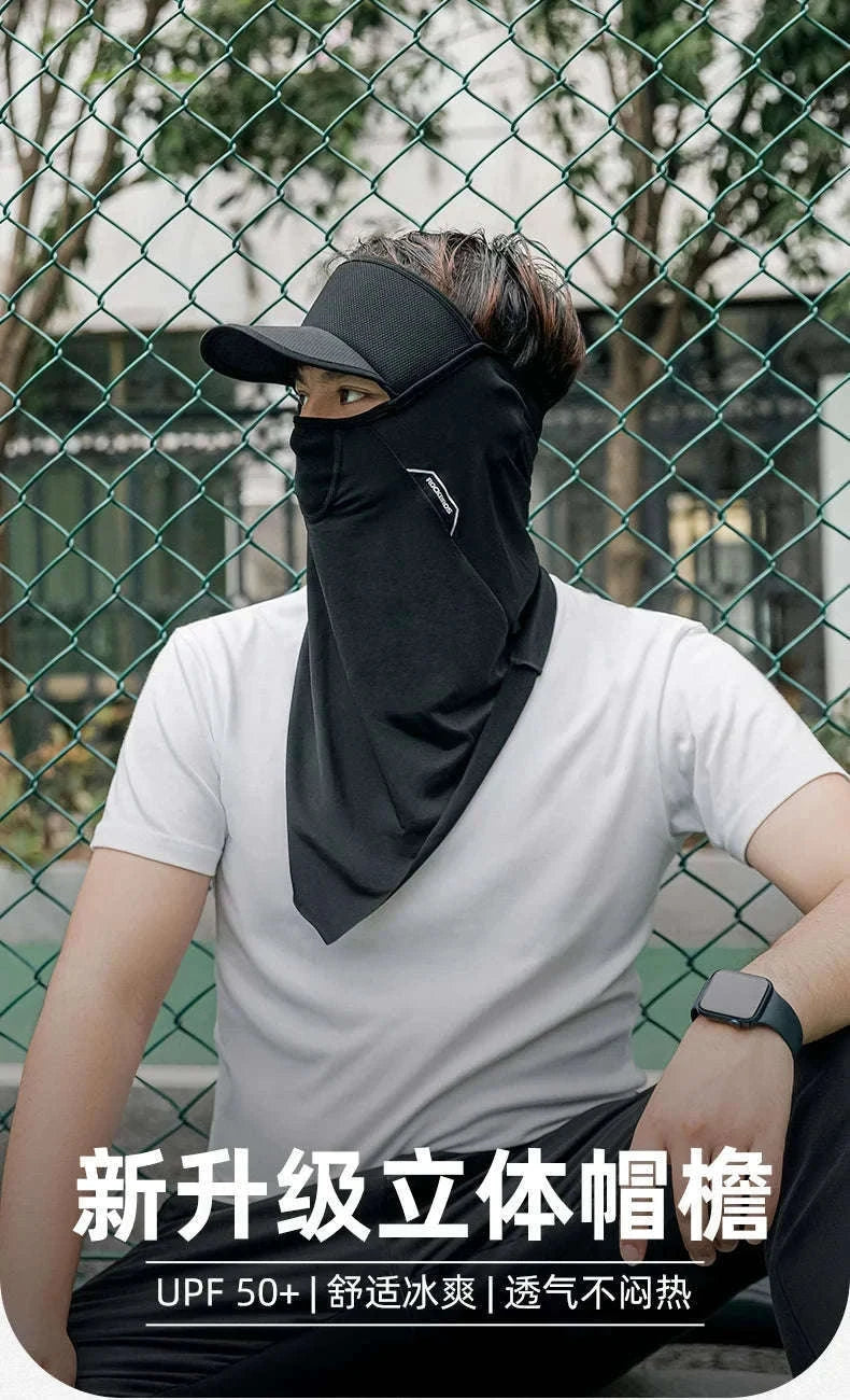 Breathable Ice Silk UV Face Scarf Mask for Sun Protection Outdoors-11220003001