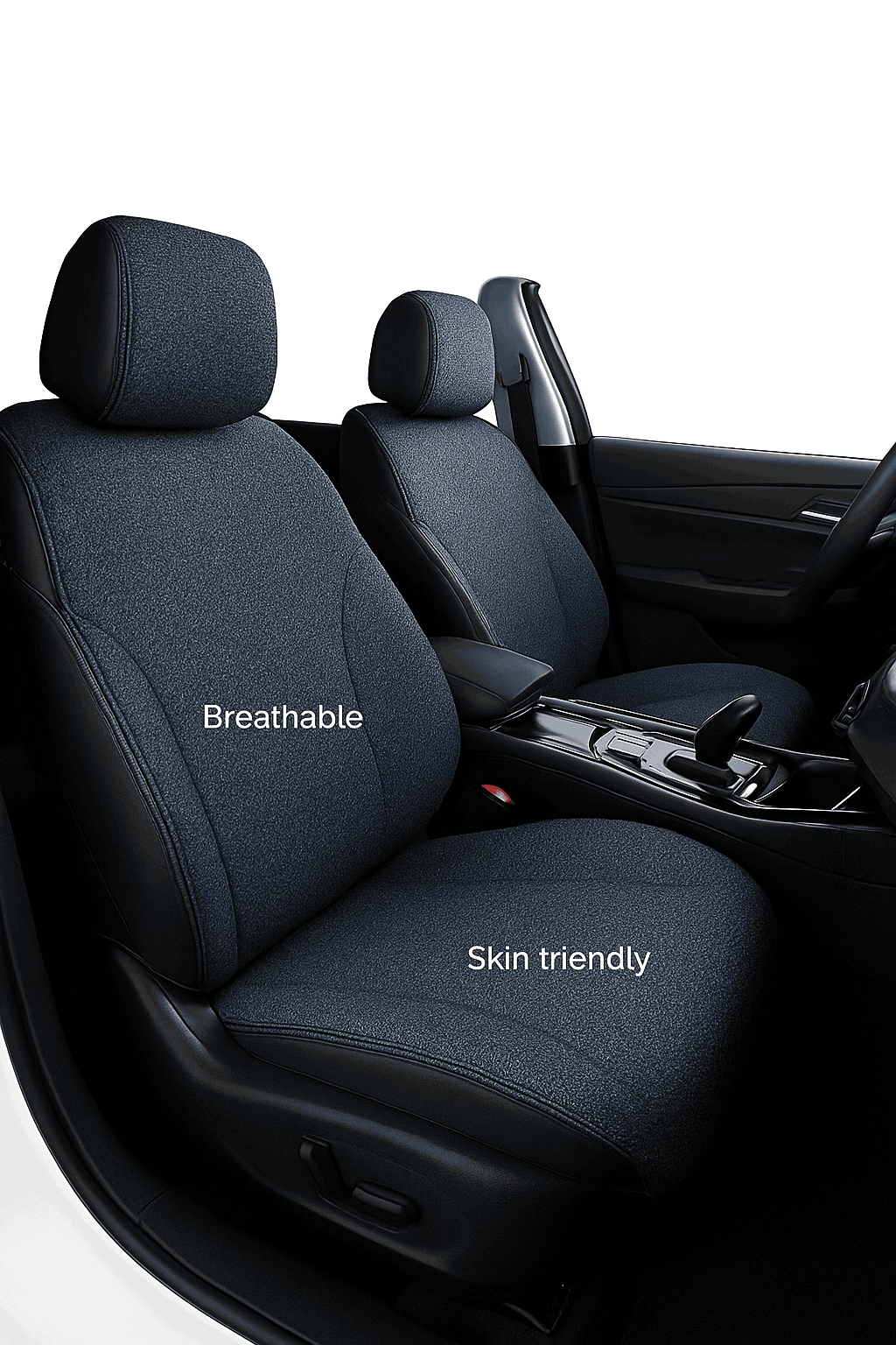 Breathable Linen Car Seat Cover-1PC Front Coffee