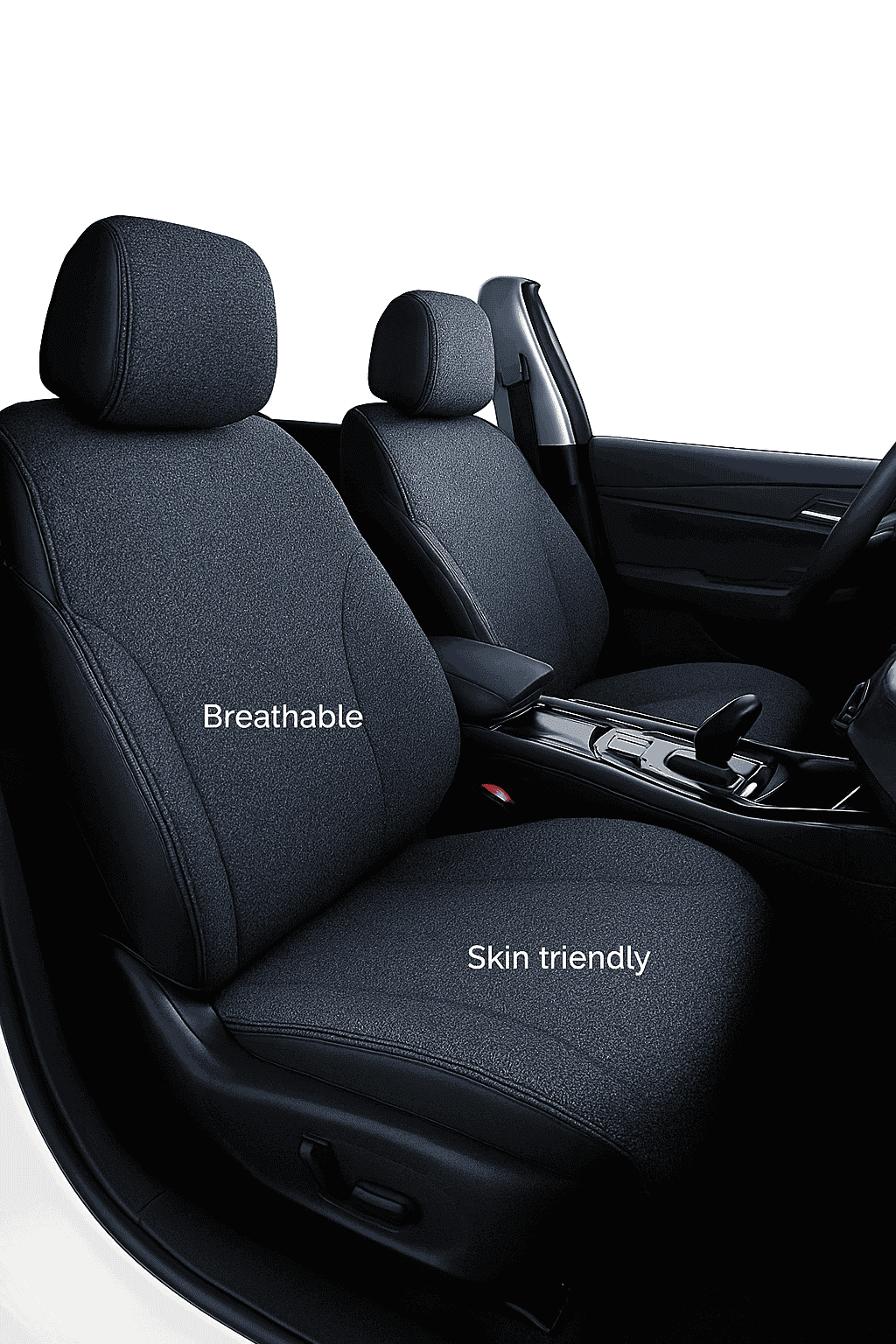 Breathable Linen Car Seat Cover-1PC Front Coffee