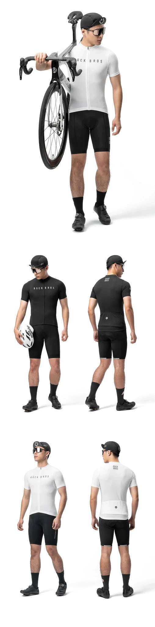 Breathable Quick-Dry Cycling Jersey Sleeveless Full-Zip Sport Shirt-black / Asian M(EUR S)