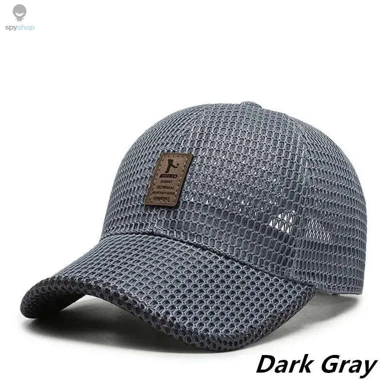 Breathable Quick-Dry Mesh Sunhat-Dark Gray