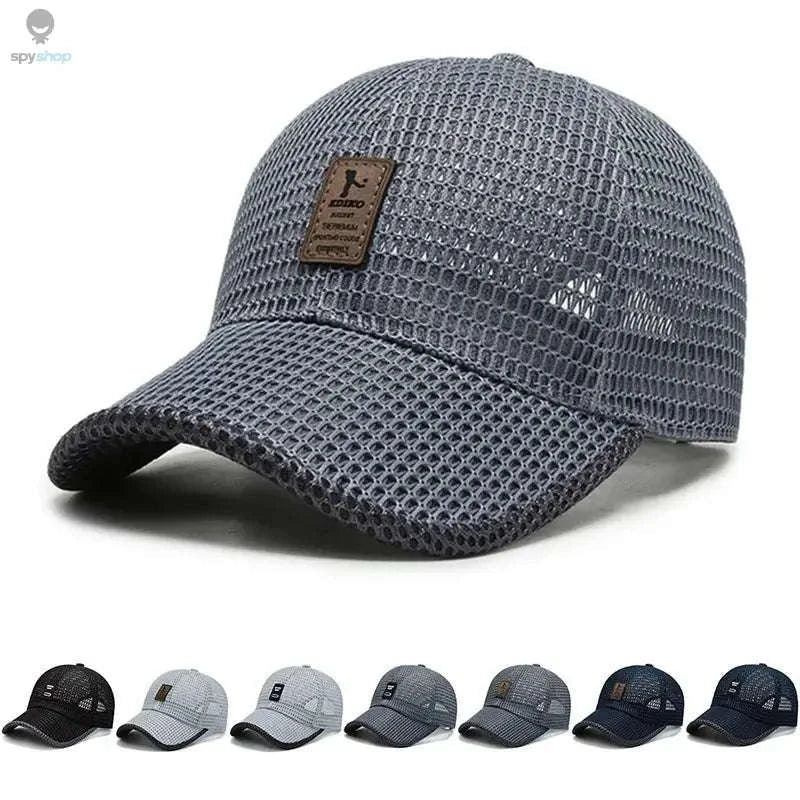 Breathable Quick-Dry Mesh Sunhat-Dark Gray