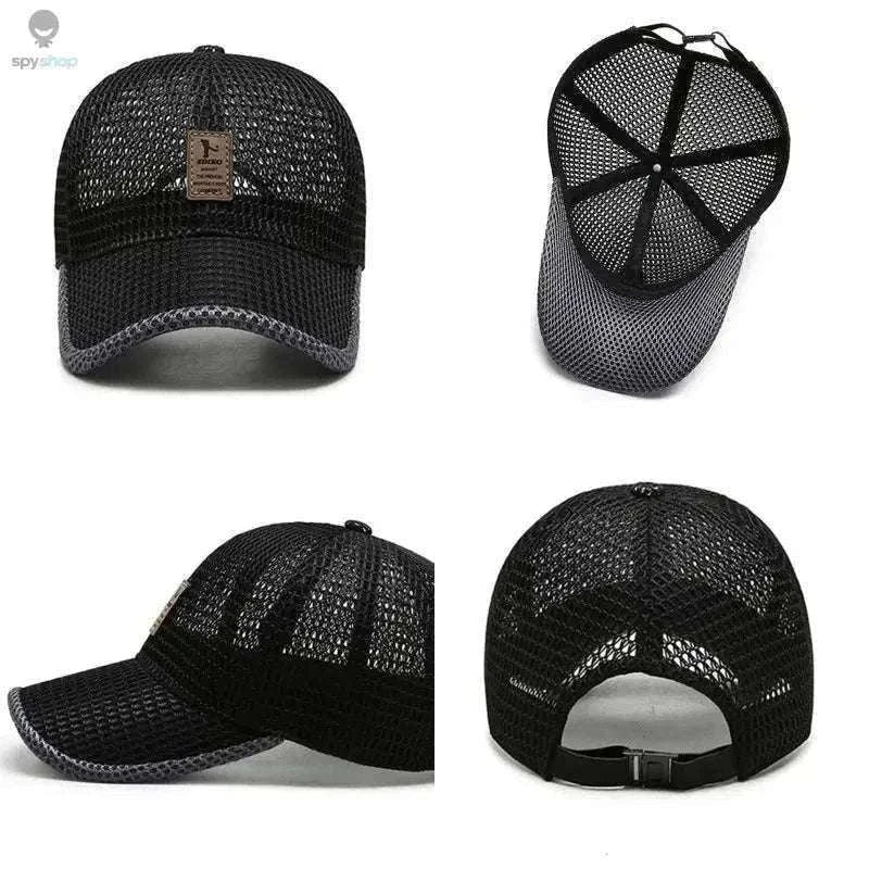 Breathable Quick-Dry Mesh Sunhat for Cool Outdoor Comfort-Dark Gray