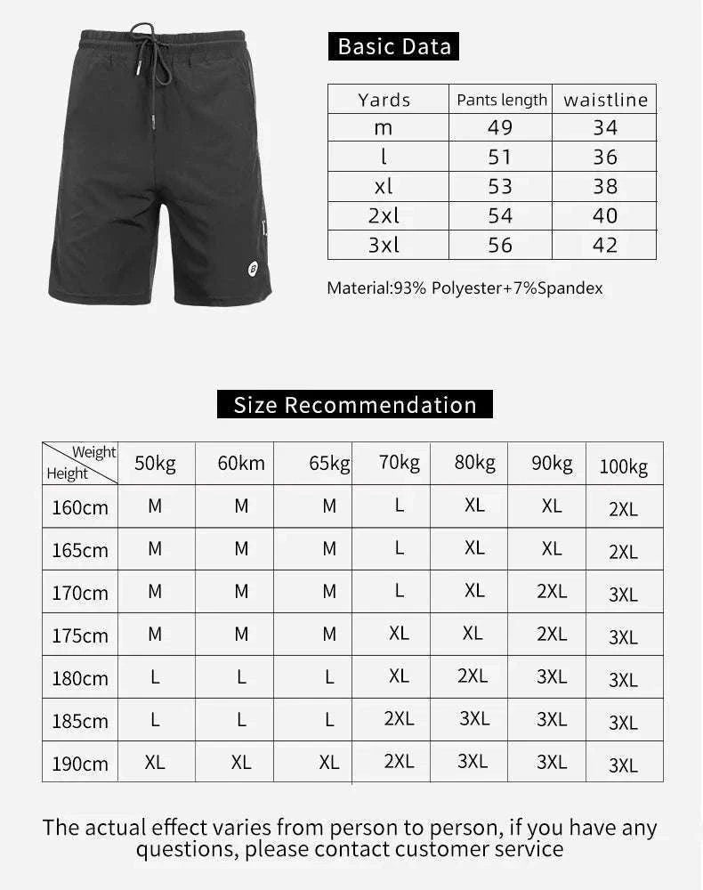 Breathable Quick-Dry Running Shorts with UV Protection for Men-LKK014 / Asian L(EUR M)