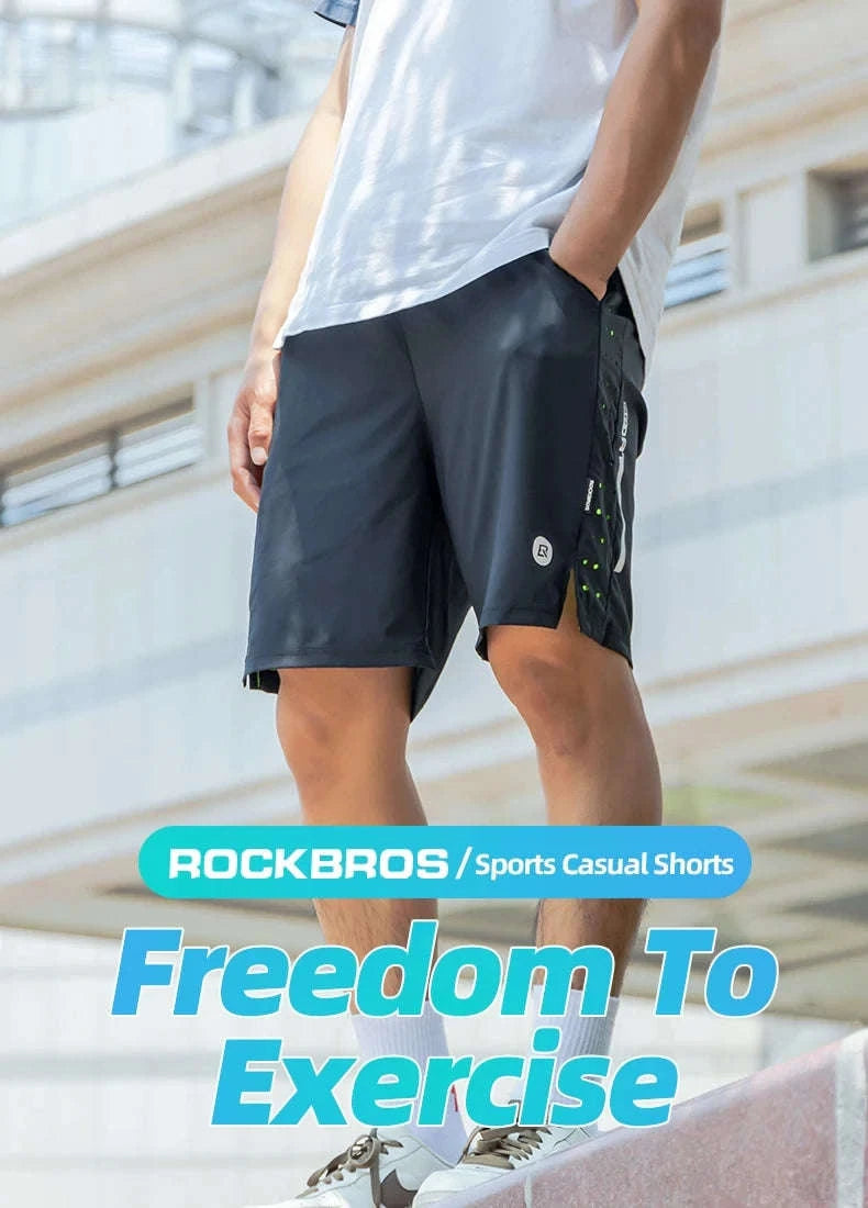 Breathable Quick-Dry Running Shorts with UV Protection for Men-LKK014 / Asian L(EUR M)