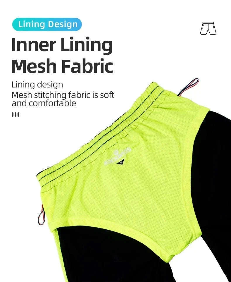 Breathable Quick-Dry Running Shorts with UV Protection for Men-LKK014 / Asian L(EUR M)