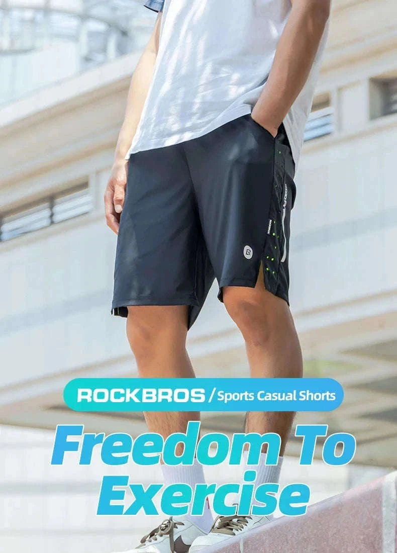 Breathable Quick-Dry Running Shorts with UV Protection for Men-LKK014 / Asian L(EUR M)
