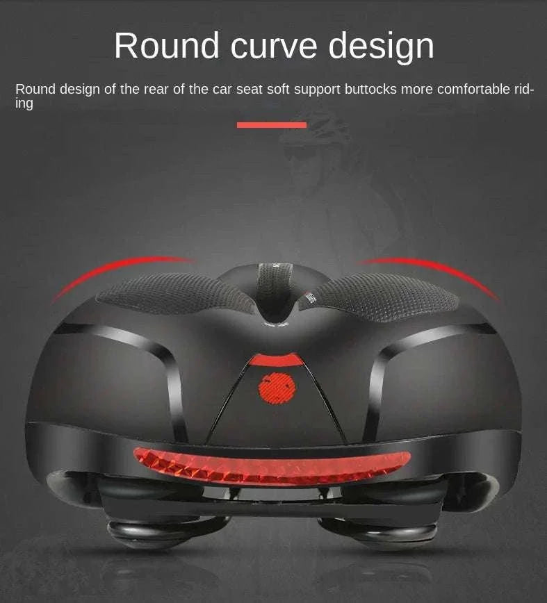 Breathable Shock Absorbing Bike Saddle Wide Comfort Seat MTB Road-Red
