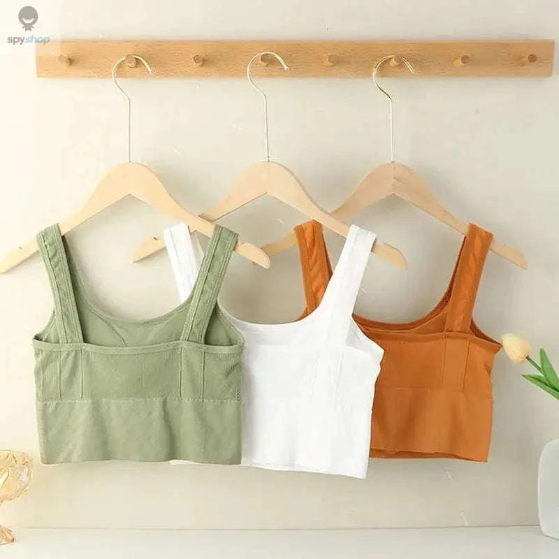 Breathable Sports Bra Seamless Anti‑Sweat Fitness Top-One size for 40-70kg / Purple