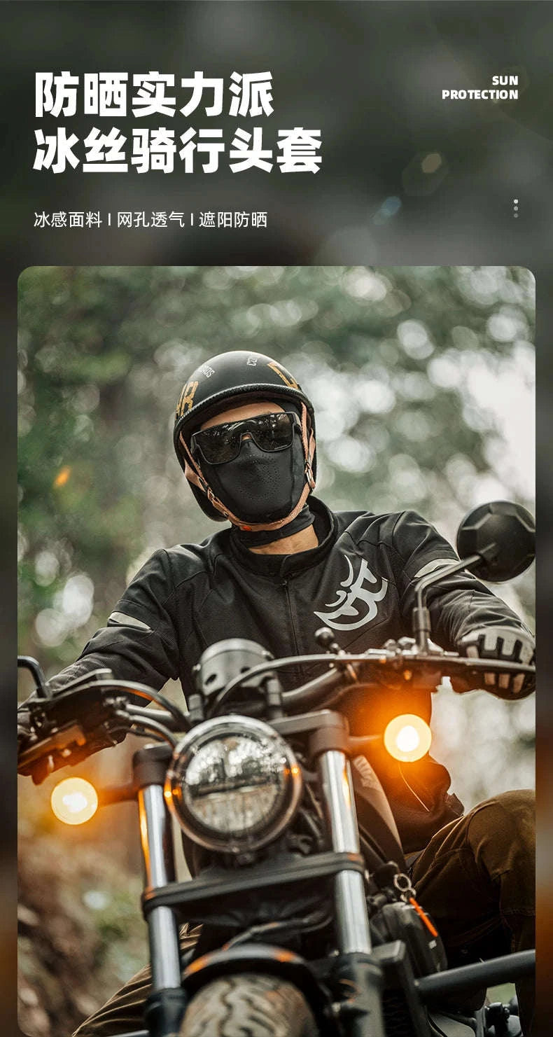 Breathable Summer Balaclava Face Mask for Cycling and Riding-LF70162 long