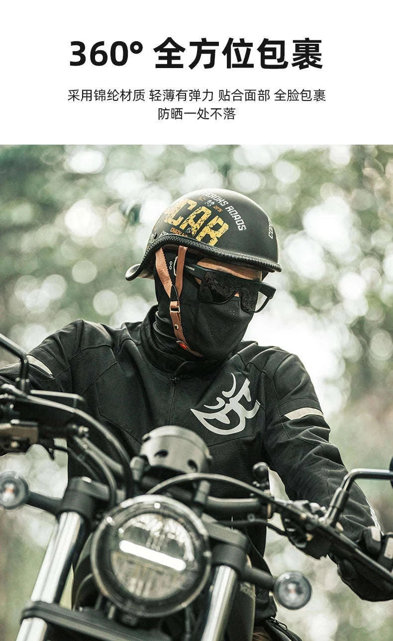 Breathable Summer Balaclava Face Mask for Cycling and Riding-LF70162 long