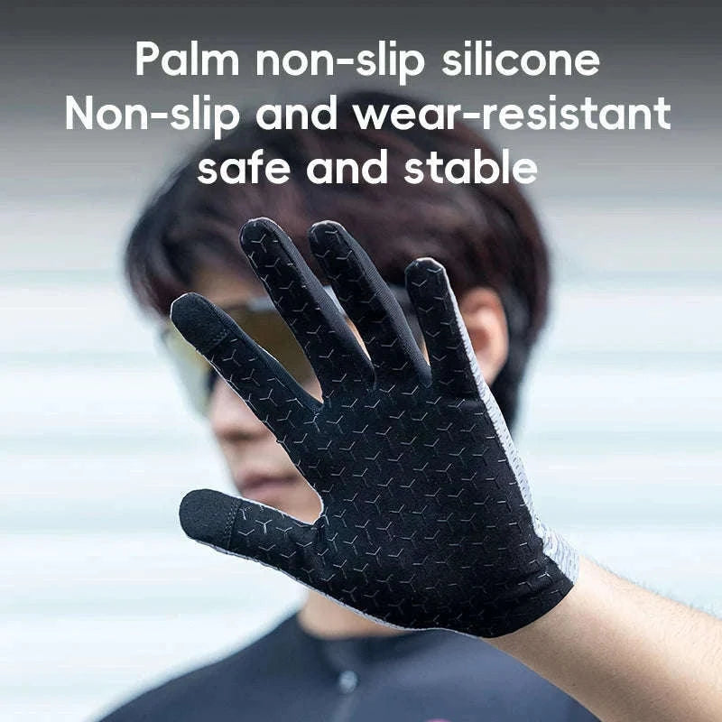 Breathable Touch Screen Cycling Gloves for Men and Women-S376-1GN / XL