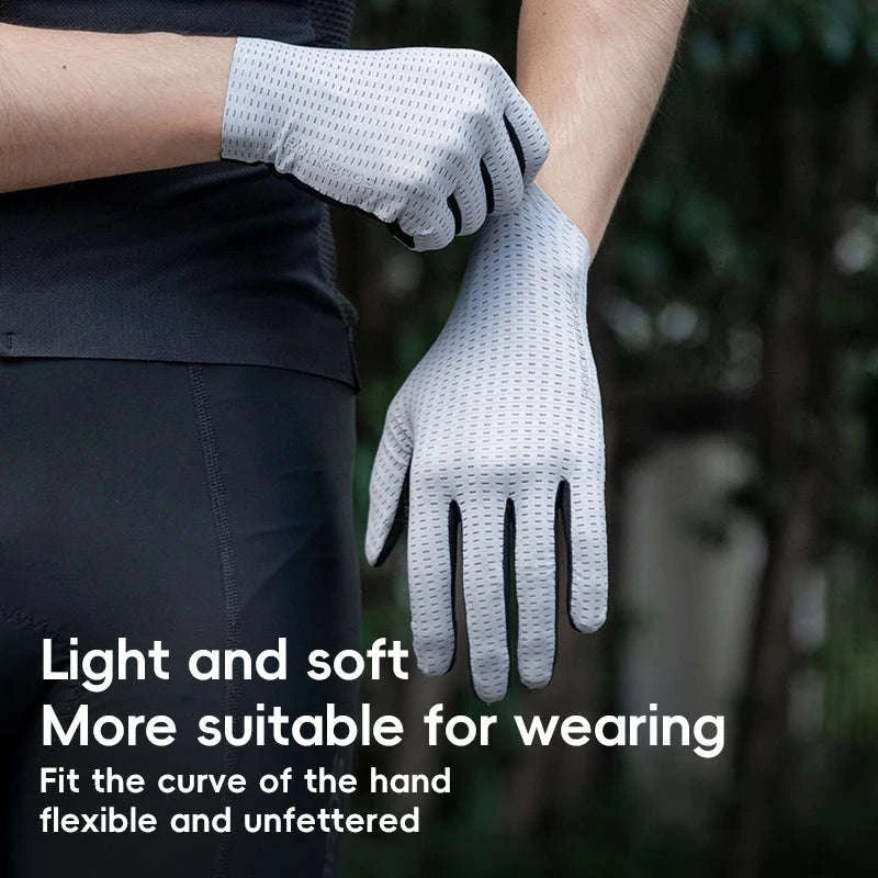 Breathable Touch Screen Cycling Gloves for Men and Women-S376-1GN / XL