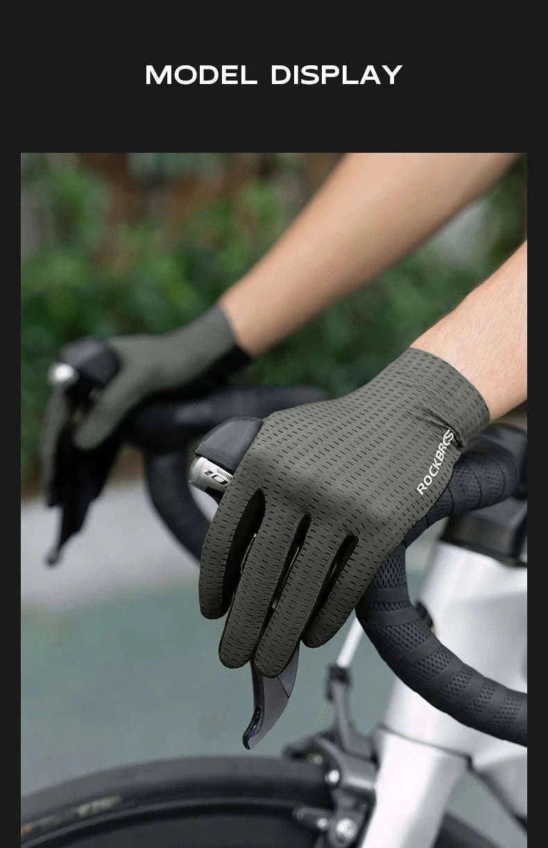 Breathable Touch Screen Cycling Gloves for Men and Women-S376-1GN / XL