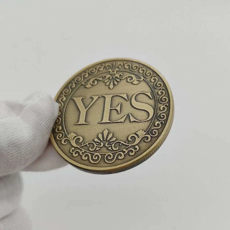 Bronze Yes or No Commemorative Coin-Antique bronze color