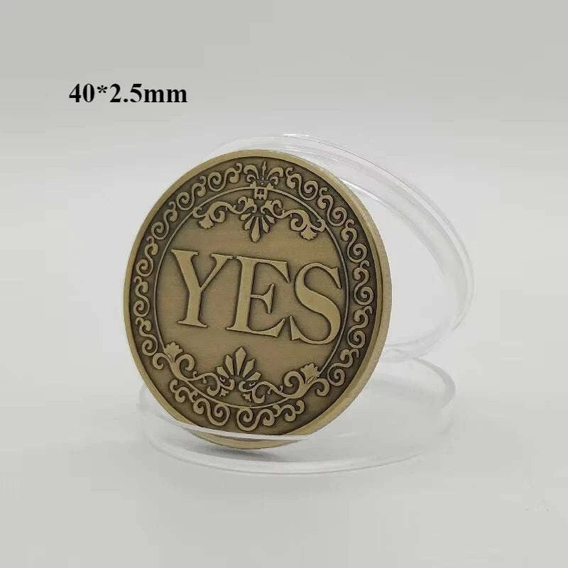 Bronze Yes or No Commemorative Coin-Antique bronze color